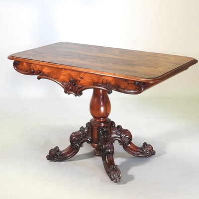 Lot 766 - A William IV rosewood side table