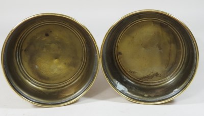 Lot 48 - A pair of Arts and Crafts brass and copper vases