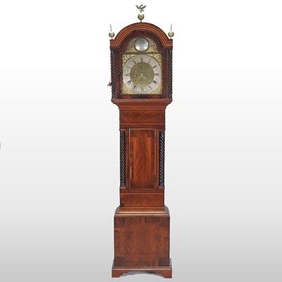 Lot 189 - A 19th century American longcase clock