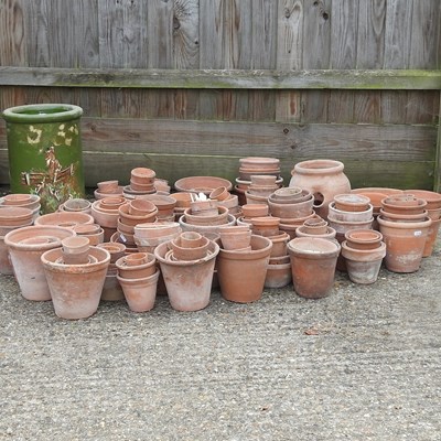 Lot 350 - A large collection of terracotta pots