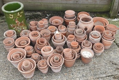 Lot 350 - A large collection of terracotta pots