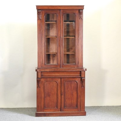 Lot 792 - A Victorian mahogany cabinet bookcase