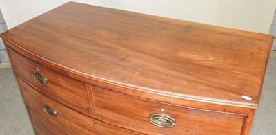 Lot 546 - A Regency mahogany bow front chest