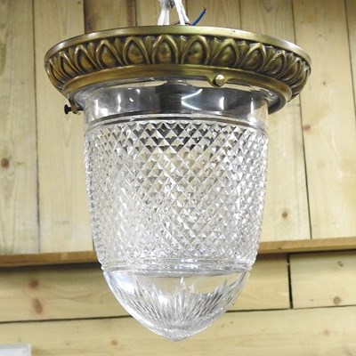 Lot 636 - A cut glass ceiling light