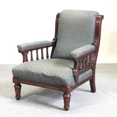 Lot 705 - A Victorian upholstered armchair