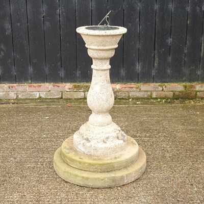 Lot 313 - A cast stone sundial