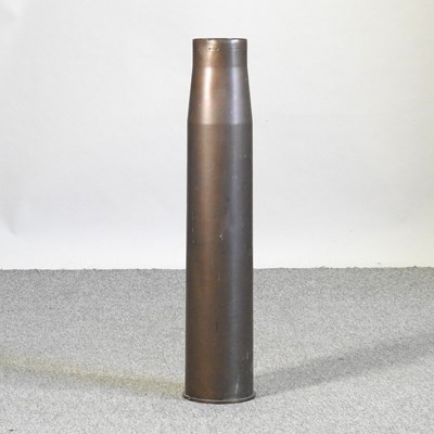 Lot 201 - A brass artillery shell case stick stand
