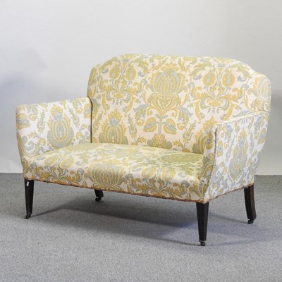 Lot 579 - An Edwardian floral upholstered sofa