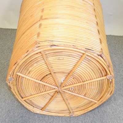 Lot 421 - A large mid century cane basket