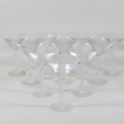 Lot 67 - A suite of stem champagne glasses