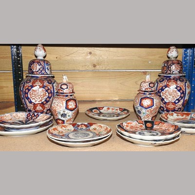 Lot 74 - A collection of 19th century Japanese Imari porcelain