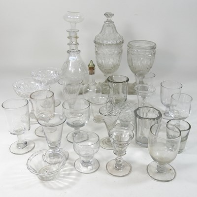Lot 72 - A collection of 18th century and later glassware
