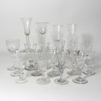 Lot 91 - A collection of 18th century and later glassware