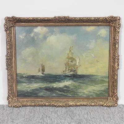 Lot 369 - English school, early 20th century, a coastal scene