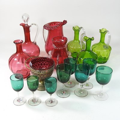 Lot 564 - A collection of early 20th century coloured glass