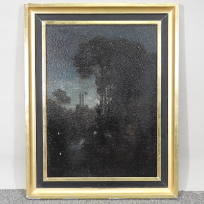 Lot 374 - Victor Prost, 1842 - 1912, a wooded landscape