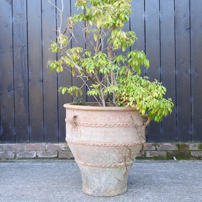 Lot 344 - A large terracotta garden pot