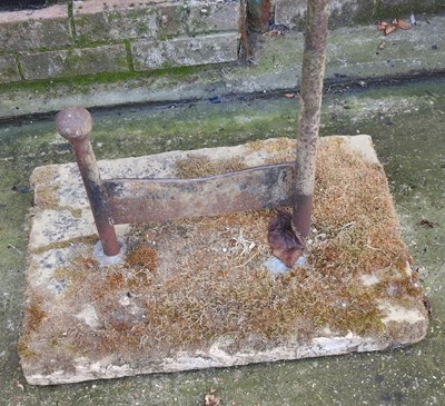 Lot 361 - A very large 19th century iron boot scraper