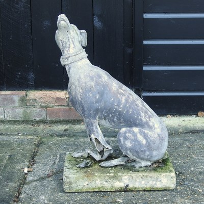 Lot 307 - A 19th century lead garden model of a dog