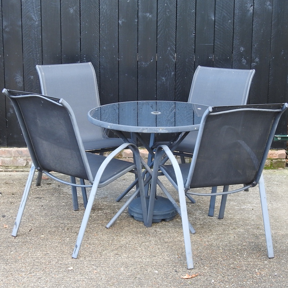 Lot 366 A modern garden patio set