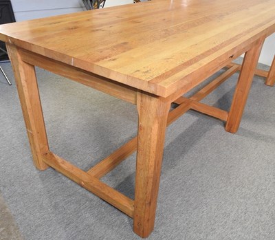 Lot 389 - An OKA bleached oak dining table