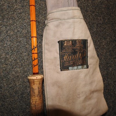 Lot 128 - A Hardy Perfection cane fishing rod