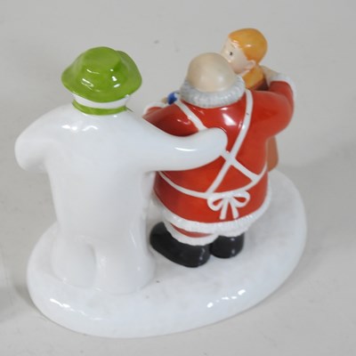 Lot 139 - A Coalport figure, The Snowman and Father Christmas