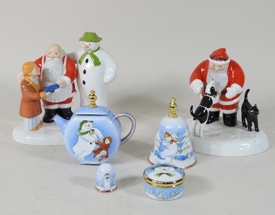 Lot 139 - A Coalport figure, The Snowman and Father Christmas