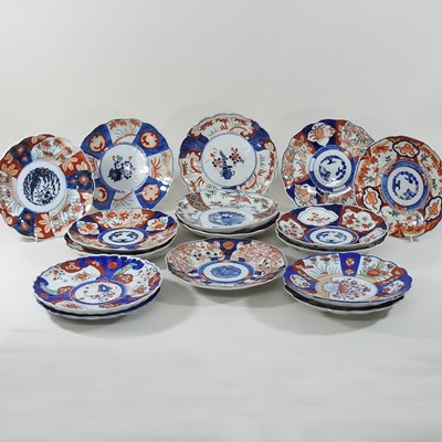 Lot 198 - A collection of late 19th century Japanese Imari dishes