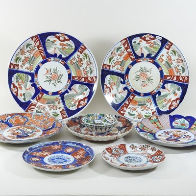 Lot 205 - A collection of late 19th century Japanese Imari dishes