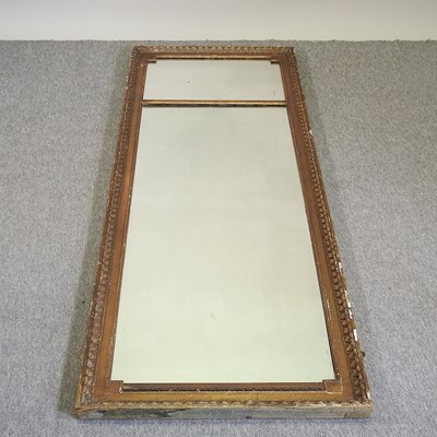 Lot 243 - A 19th century gilt framed pier mirror