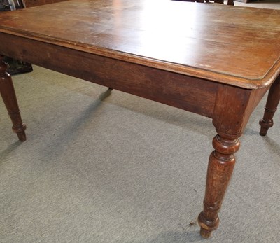 Lot 77 - A Victorian oak writing table