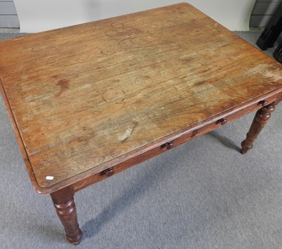 Lot 77 - A Victorian oak writing table