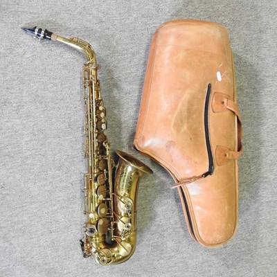 Lot 653 - A Selmer saxophone, cased