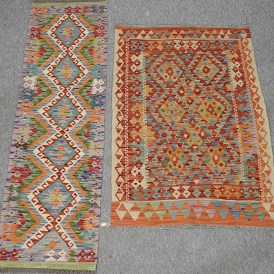 Lot 251 - A Turkish kelim runner