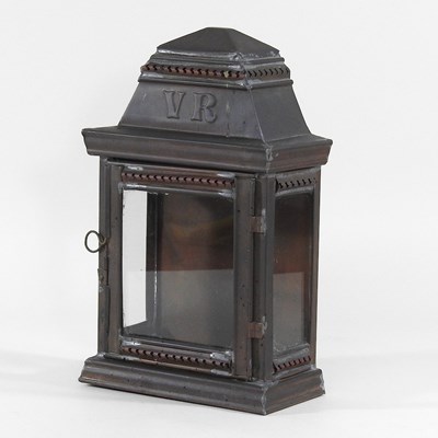 Lot 341 - A Victorian copper lantern