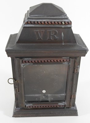 Lot 341 - A Victorian copper lantern