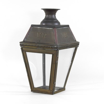 Lot 56 - A Victorian copper lantern