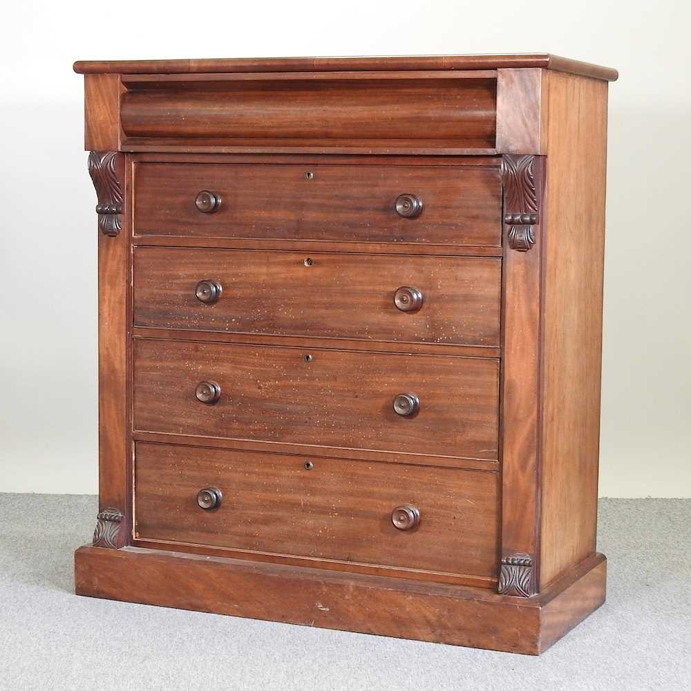 Lot 98 - A 19th century mahogany Scottish chest