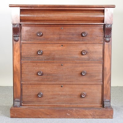 Lot 98 - A 19th century mahogany Scottish chest