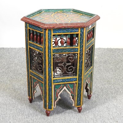 Lot 732 - A Indian 20th century painted occasional table