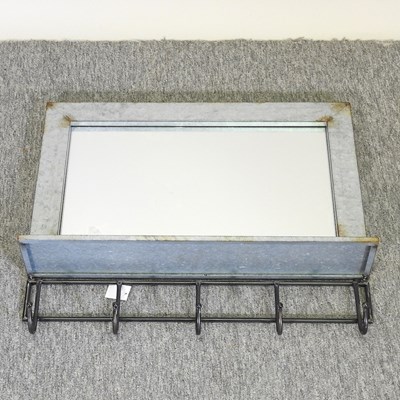 Lot 398 - An industrial style metal coat rack