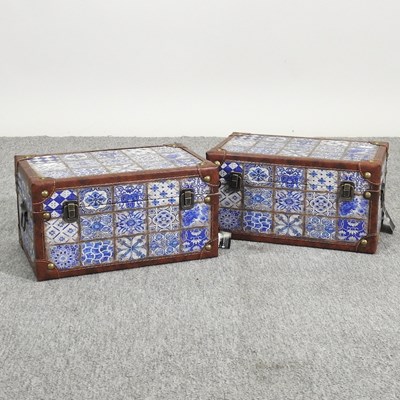 Lot 368 - Two mosaic trunks