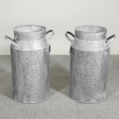 Lot 337 - Two zinc advertising churns