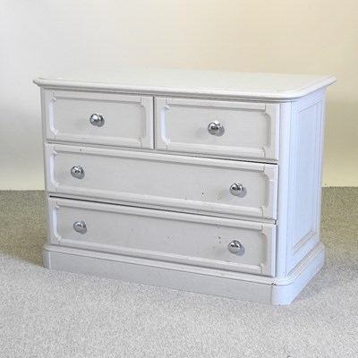 Lot 483 - A grey painted chest of drawers