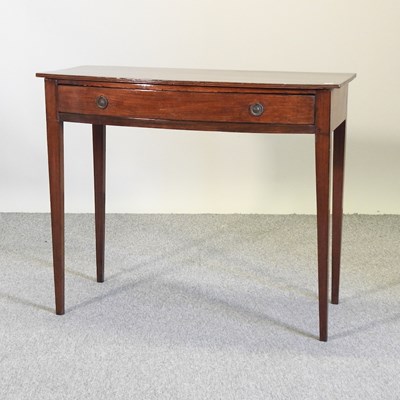 Lot 738 - A George III style mahogany bow front side table