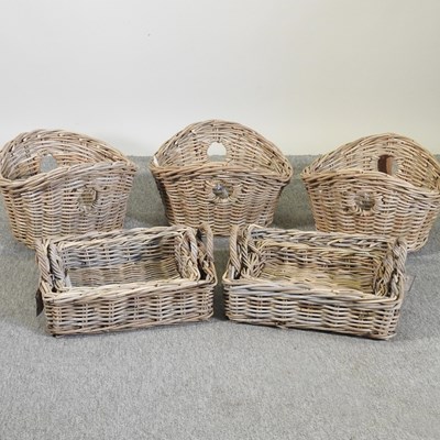 Lot 404 - Two sets of wicker trays