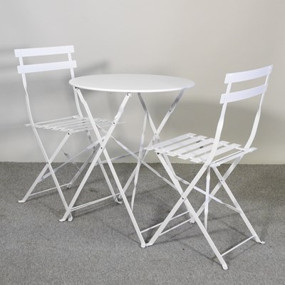 Lot 315 - A white painted patio set