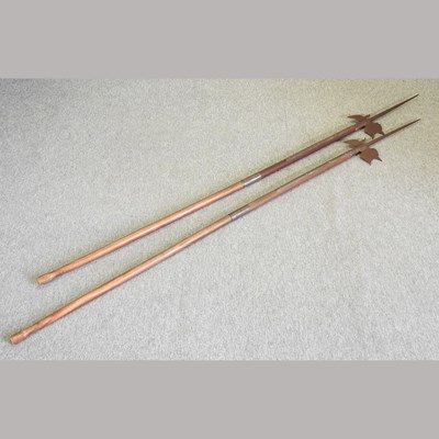 Lot 644 - Two reproduction pikestaffs