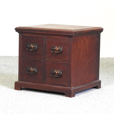 Lot 753 - A Victorian walnut table top chest